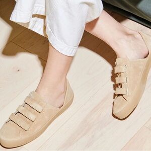 FRĒDA SALVADOR Libby D’Orsay Sneaker in Stucco Suede